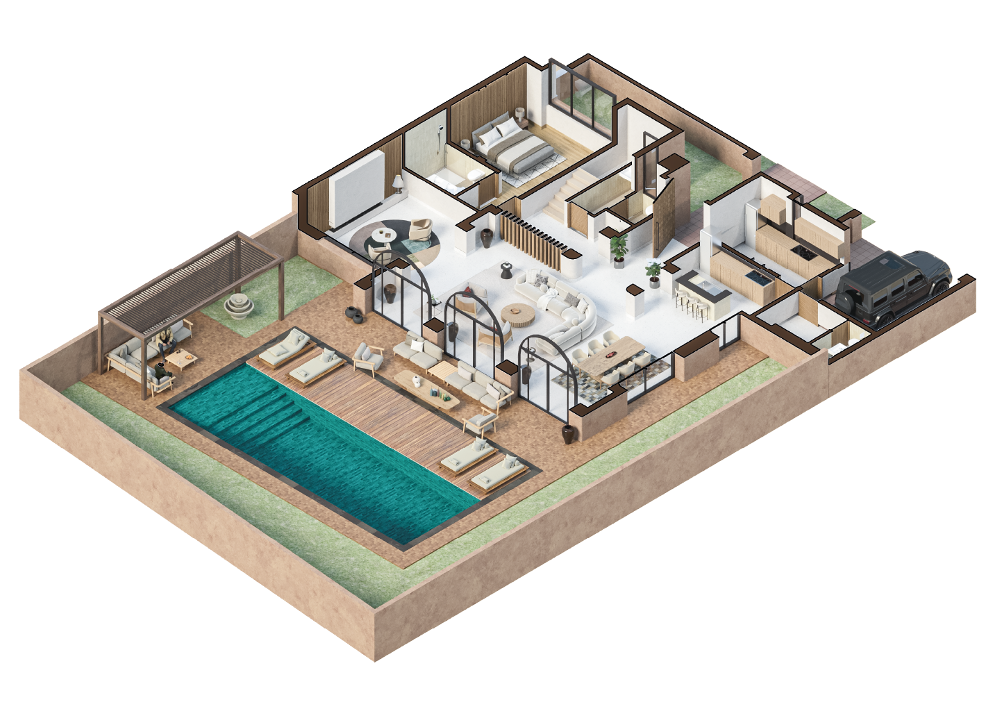 3D plan - Ground floor